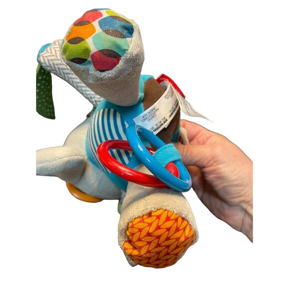 Skip Hop Plush Elephant Bandana Buddies Nursery Baby Shower Gift Crinkle Teether - Picture 9 of 12